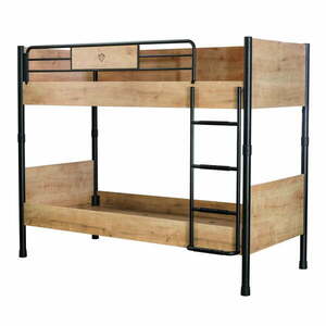Czarno-naturalne piętrowe łóżko dziecięce 90x200 cm Mocha – Kalune Design obraz