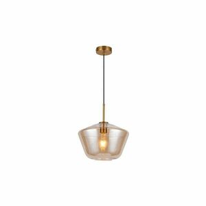 Lampa wisząca w kolorze złota z metalowo-szklanym kloszem ø 30 cm Lime – GTV obraz