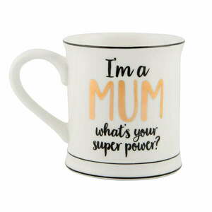 Porcelanowy kubek Sass & Belle Super Mum, 400 ml obraz