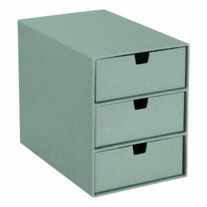 Zielony kartonowy organizer z szufladką Ingrid Canvas Paper Laminate – Bigso obraz