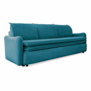 Turkusowa aksamitna rozkładana sofa Miuform Tender Eddie obraz