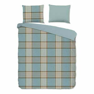 Niebieska flanelowa pościel dwuosobowa 200x220 cm Jacco – Good Morning obraz