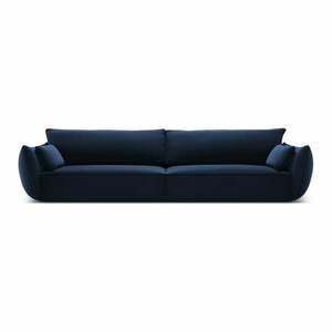 Ciemnoniebieska aksamitna sofa 248 cm Vanda – Mazzini Sofas obraz