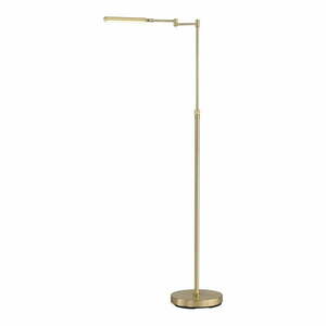 Lampa stojąca LED w kolorze złota z metalowym kloszem (wysokość 130 cm) Nami – Fischer & Honsel obraz