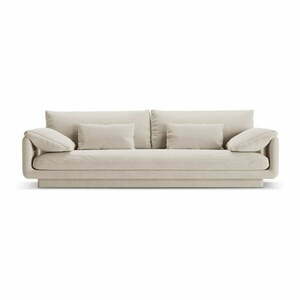 Biała aksamitna sofa 250 cm Torino – Micadoni obraz