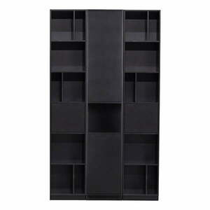 Czarny regał modułowy z litego drewna sosnowego 120x210 cm Finca – WOOOD obraz