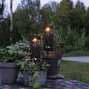Zestaw 2 ogrodowych lamp solarnych LED Star Trading Izola, wys. 18 cm obraz