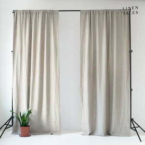 Beżowa zasłona 140x300 cm Night Time – Linen Tales obraz