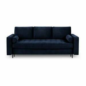 Niebieska aksamitna rozkładana sofa Milo Casa Santo obraz