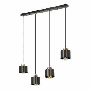 Czarna metalowa lampa wisząca 12x75 cm Olena – Candellux Lighting obraz
