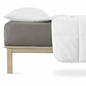 Ciemnoszare dżersejowe prześcieradło z gumką 200x200 cm Boxspring – Andrea Simone obraz