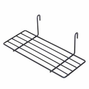 Czarna dodatkowa półka do przymocowania na kratce Reminder, dł. 24 cm obraz