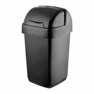 Czarny kosz na śmieci Addis Roll Top, 22, 5x23x42, 5 cm obraz