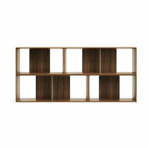 Brązowy modułowy system półek w dekorze orzecha 4 szt. 168x76 cm Litto – Kave Home obraz