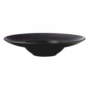 Czarny głęboki ceramiczny talerz ø 28 cm Caviar – Maxwell & Williams obraz