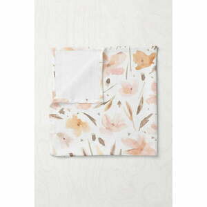 Biały koc dziecięcy muślinowy 75x100 cm Spring – Mijolnir obraz