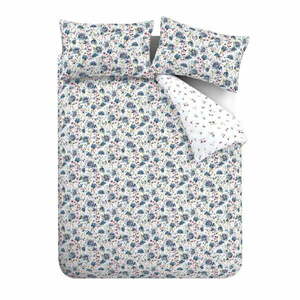 Biało-niebieska flanelowa pościel dwuosobowa 230x220 cm Ophelia Floral – Bianca obraz