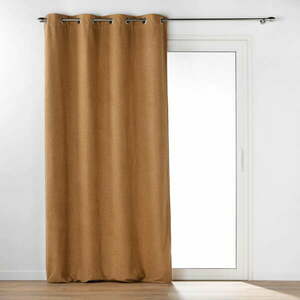 Brązowa zasłona z materiału bouclé 140x240 cm Wooly – douceur d'intérieur obraz