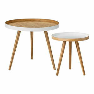 Bambusowe okrągłe stoliki zestaw 2 szt. ø 60 cm Cappuccino – Bloomingville obraz