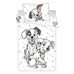 Biała bawełniana pościel dziecięca do łóżeczka 100x135 cm 101 Dalmatians – Jerry Fabrics obraz