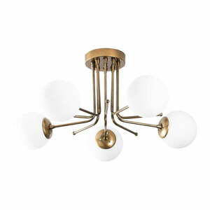 Biała lampa sufitowa w kolorze złota Opviq lights Daisy obraz