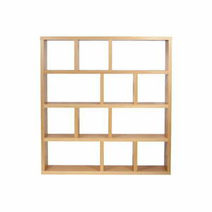 Brązowy regał w dekorze dębu 150x159 cm Berlin – TemaHome obraz