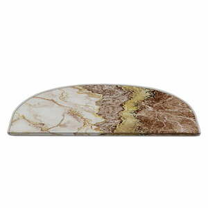 Kremowo-jasnobrązowe dywaniki na schody zestaw 16 szt. 20x65 cm Golden Marble – Vitaus obraz