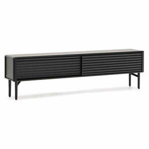 Czarna szafka pod TV w dekorze dębu 200x57x35 cm Lenon – Kave Home obraz