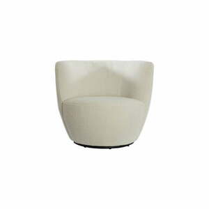 Biały fotel z materiału bouclé Senja – Light & Living obraz