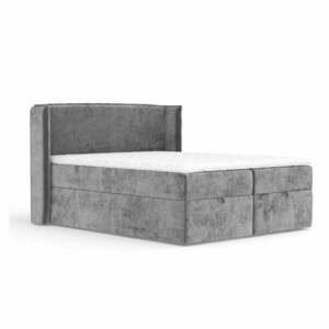 Szare łóżko boxspring ze schowkiem 200x200 cm Passion – Maison de Rêve obraz