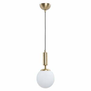 Lampa wisząca w biało-złotym kolorze ze szklanym kloszem ø 15 cm Monera – Squid Lighting obraz