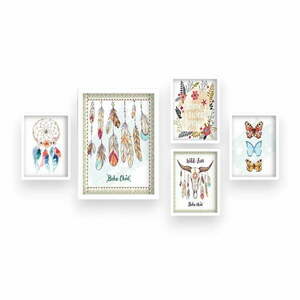 Obrazy zestaw 5 szt. Boho – Wallity obraz