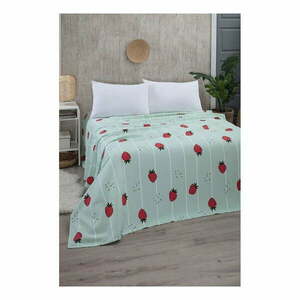 Miętowa bawełniana narzuta 170x230 cm Strawberry – Mila Home obraz