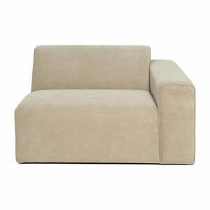 Beżowa sztruksowa sofa modułowa w kształcie litery "U" Scandic Sting, prawostronna obraz