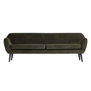 Ciemnozielona aksamitna sofa WOOOD Rocco, 230 cm obraz