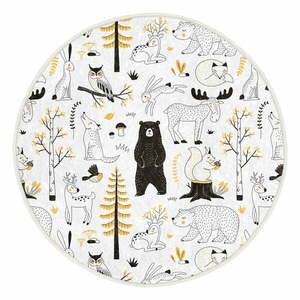 Żółto-biały dywan dziecięcy ø 100 cm Comfort – Mila Home obraz