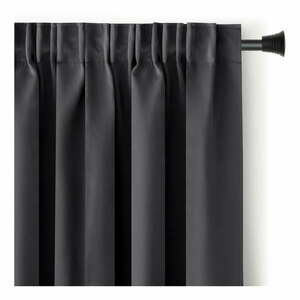 Ciemnoszara zaciemniająca zasłona termiczna 140x245 cm Pleat – Restilo obraz