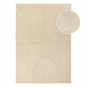 Beżowy dywan wełniany Flair Rugs Zen Garden, 120x170 cm obraz