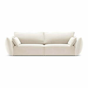 Beżowa aksamitna sofa 208 cm Vanda – Mazzini Sofas obraz