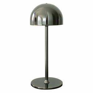 Ciemnoszara lampa stołowa LED ze zdalnym sterowaniem i metalowym kloszem (wysokość 30 cm) Tim – Sirius obraz