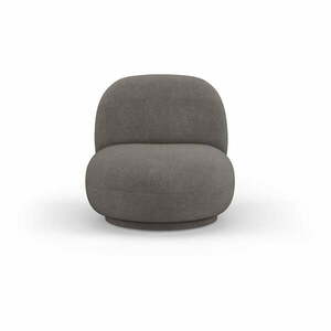 Szary fotel z materiału bouclé Chuck – Micadoni Home obraz