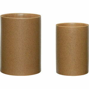 Ceramiczne doniczki zestaw 2 szt. ø 18 cm Edna – Hübsch obraz
