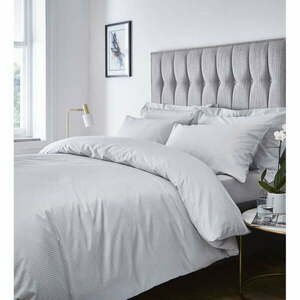 Szara pościel jednoosobowa 135x200 cm Satin Stripe – Catherine Lansfield obraz