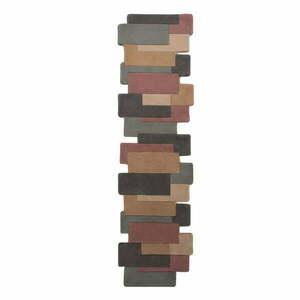 Wełniany chodnik Flair Rugs Collage Earthy, 60x230 cm obraz