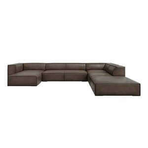 Brązowy skórzany narożnik (prawostronny) Madame – Windsor & Co Sofas obraz