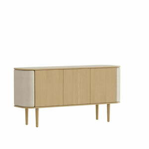 Beżowa niska komoda w dekorze dębu 150x75 cm Treasures – UMAGE obraz