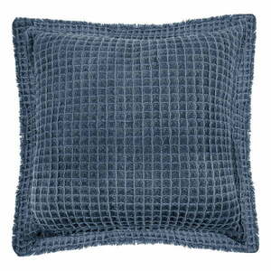 Niebieska bawełniana poduszka dekoracyjna Tiseco Home Studio Waffle, 45x45 cm obraz
