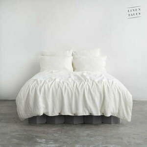 Biała lniana pościel jednoosobowa 140x200 cm White – Linen Tales obraz