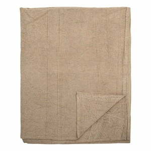 Brązowa narzuta z mieszanki lnu 220x260 cm Terni – Bloomingville obraz