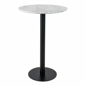 Okrągły stolik barowy z blatem w dekorze marmuru ø 70 cm Bolzano – House Nordic obraz